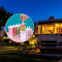 1PC RV Kitchen 4 Popsicle Mold With Cover Children Cute Popsicle Ice Cream Mold Diy Homemade Ice Cream Ice Cream Mold Back To School '