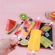 1PC RV Kitchen 4 Popsicle Mold With Cover Children Cute Popsicle Ice Cream Mold Diy Homemade Ice Cream Ice Cream Mold Back To School '