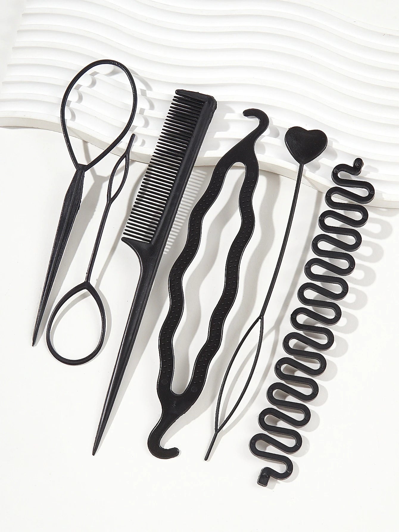 4pcs/6pcs Hair Styling Set Hair Bun Maker Hair Comb Home Use Ponytail Hair Tool Fishtail Braid Braiding Tool Versatile Styling Practical