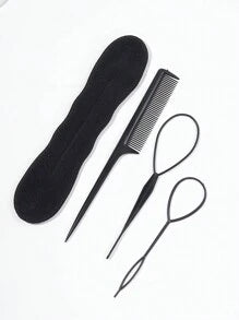 4pcs/6pcs Hair Styling Set Hair Bun Maker Hair Comb Home Use Ponytail Hair Tool Fishtail Braid Braiding Tool Versatile Styling Practical