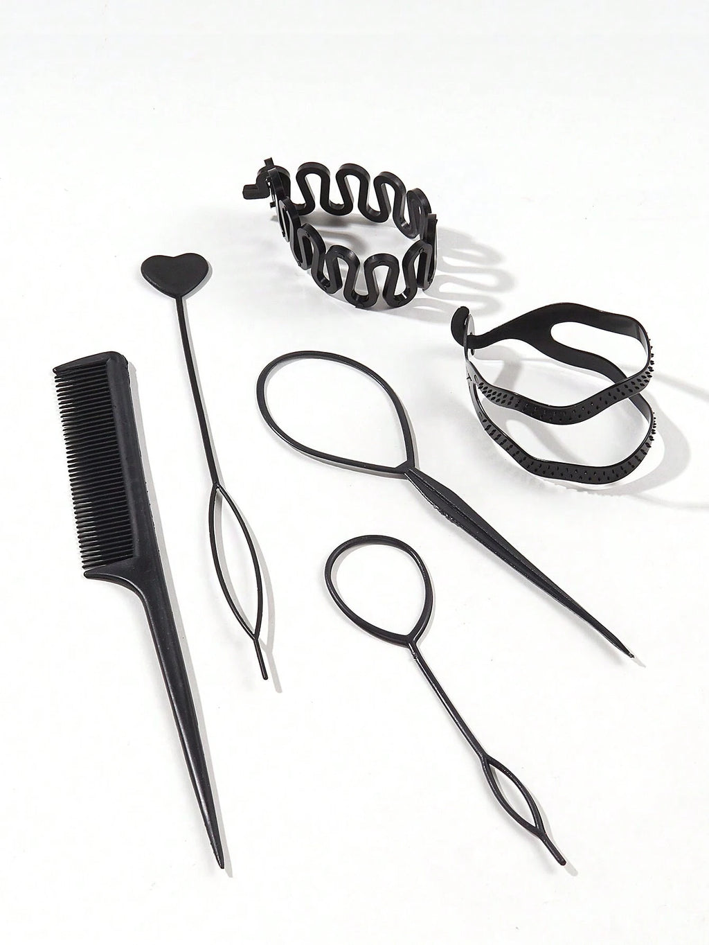 4pcs/6pcs Hair Styling Set Hair Bun Maker Hair Comb Home Use Ponytail Hair Tool Fishtail Braid Braiding Tool Versatile Styling Practical