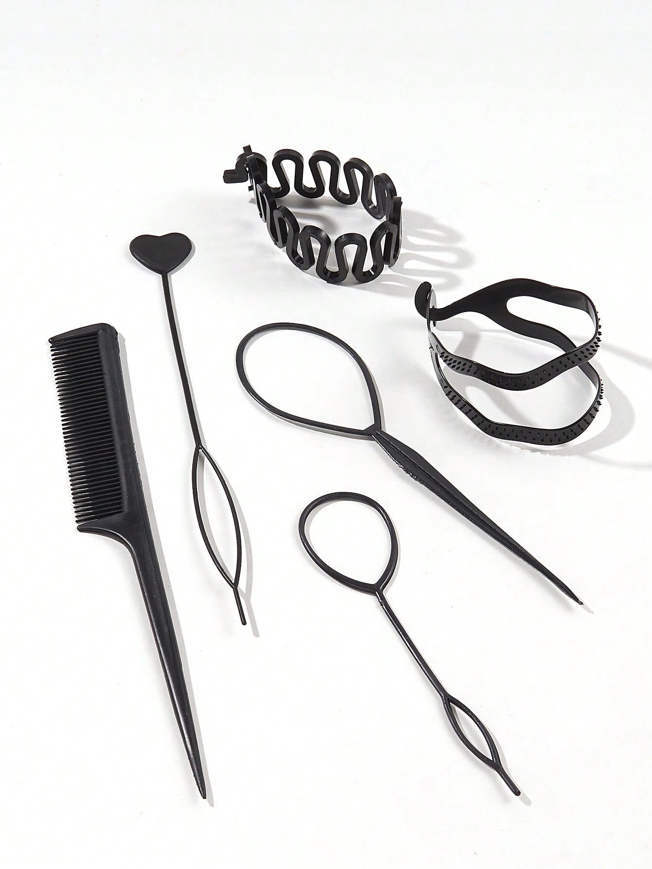 4pcs/6pcs Hair Styling Set Hair Bun Maker Hair Comb Home Use Ponytail Hair Tool Fishtail Braid Braiding Tool Versatile Styling Practical