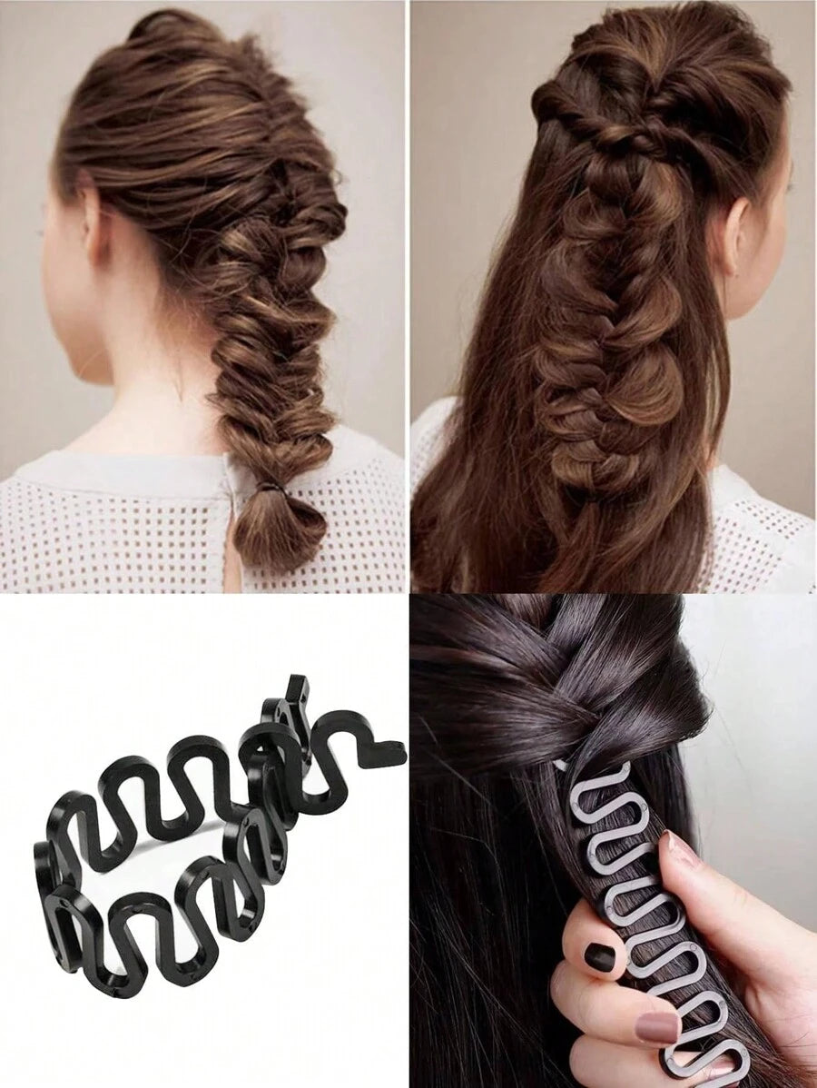 4pcs/6pcs Hair Styling Set Hair Bun Maker Hair Comb Home Use Ponytail Hair Tool Fishtail Braid Braiding Tool Versatile Styling Practical