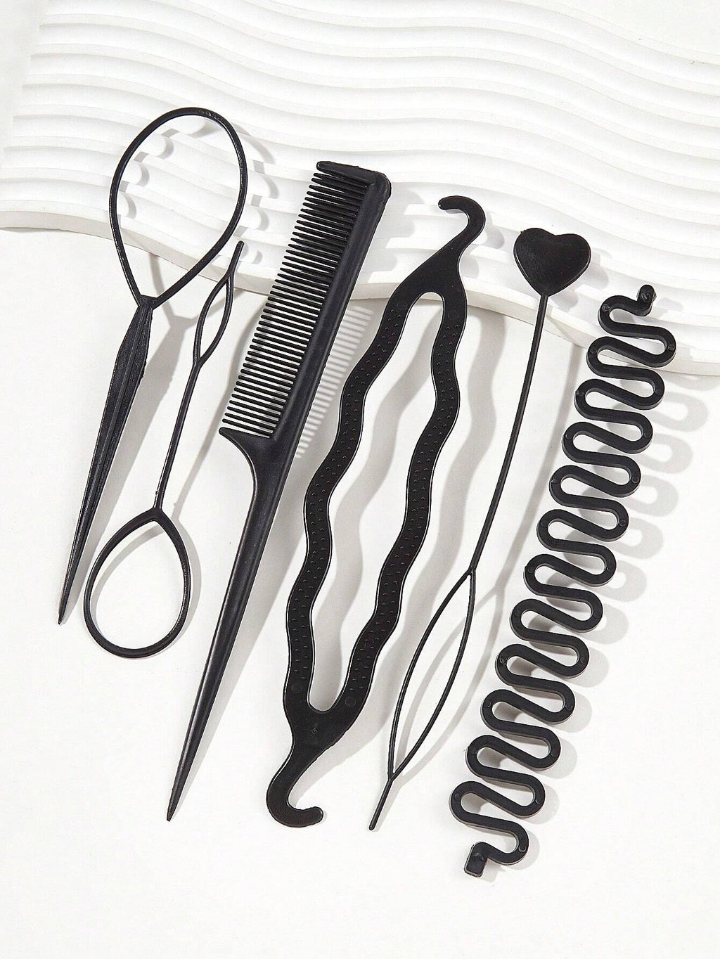4pcs/6pcs Hair Styling Set Hair Bun Maker Hair Comb Home Use Ponytail Hair Tool Fishtail Braid Braiding Tool Versatile Styling Practical