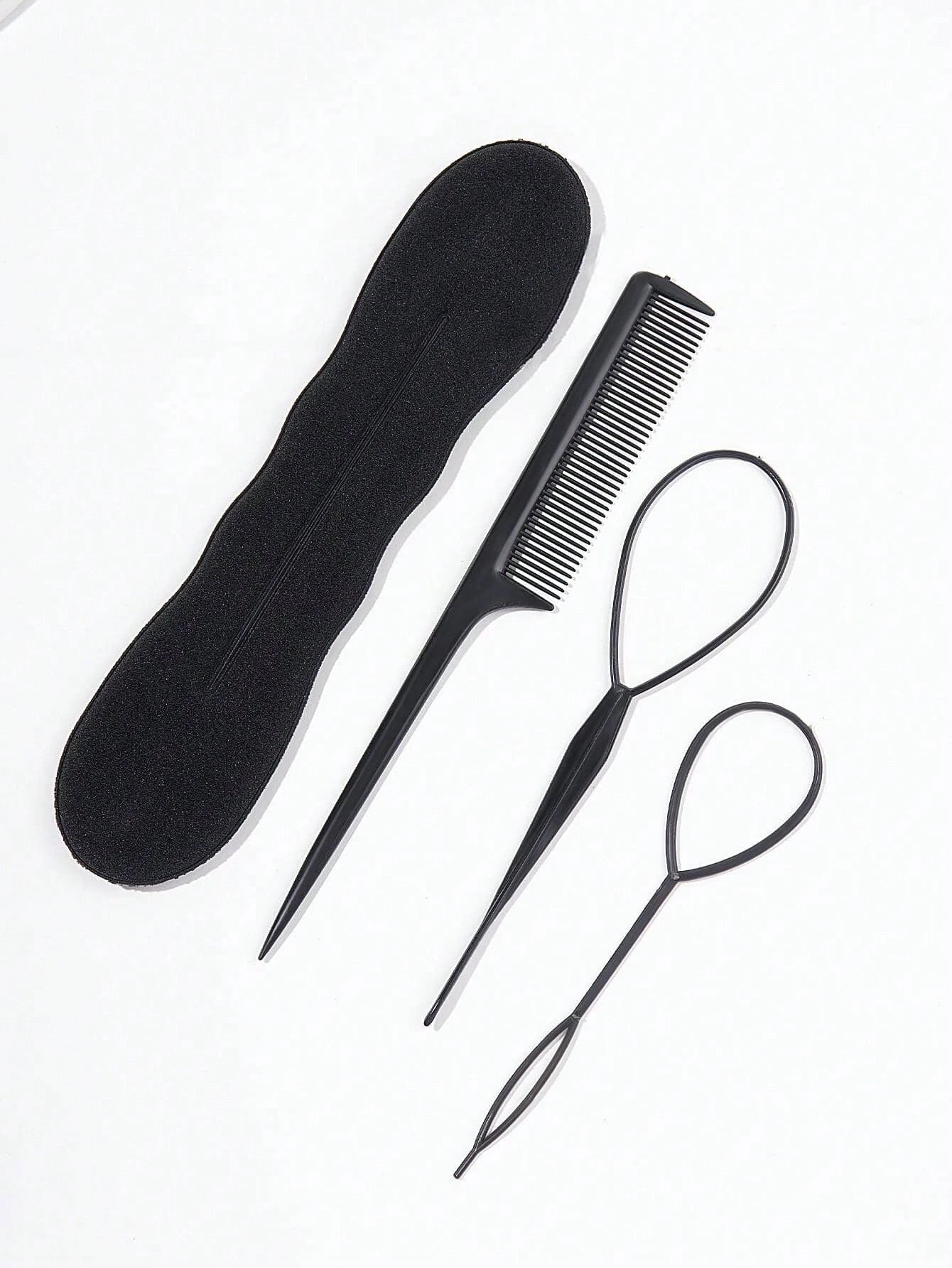 4pcs/6pcs Hair Styling Set Hair Bun Maker Hair Comb Home Use Ponytail Hair Tool Fishtail Braid Braiding Tool Versatile Styling Practical