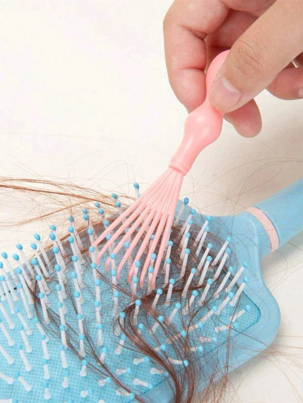 1pc Hair Cleaning Brush, Hair Removal Comb With Cushion, Round Cylinder Brush Cleaning Tool (Size: 10cm/3.94in)