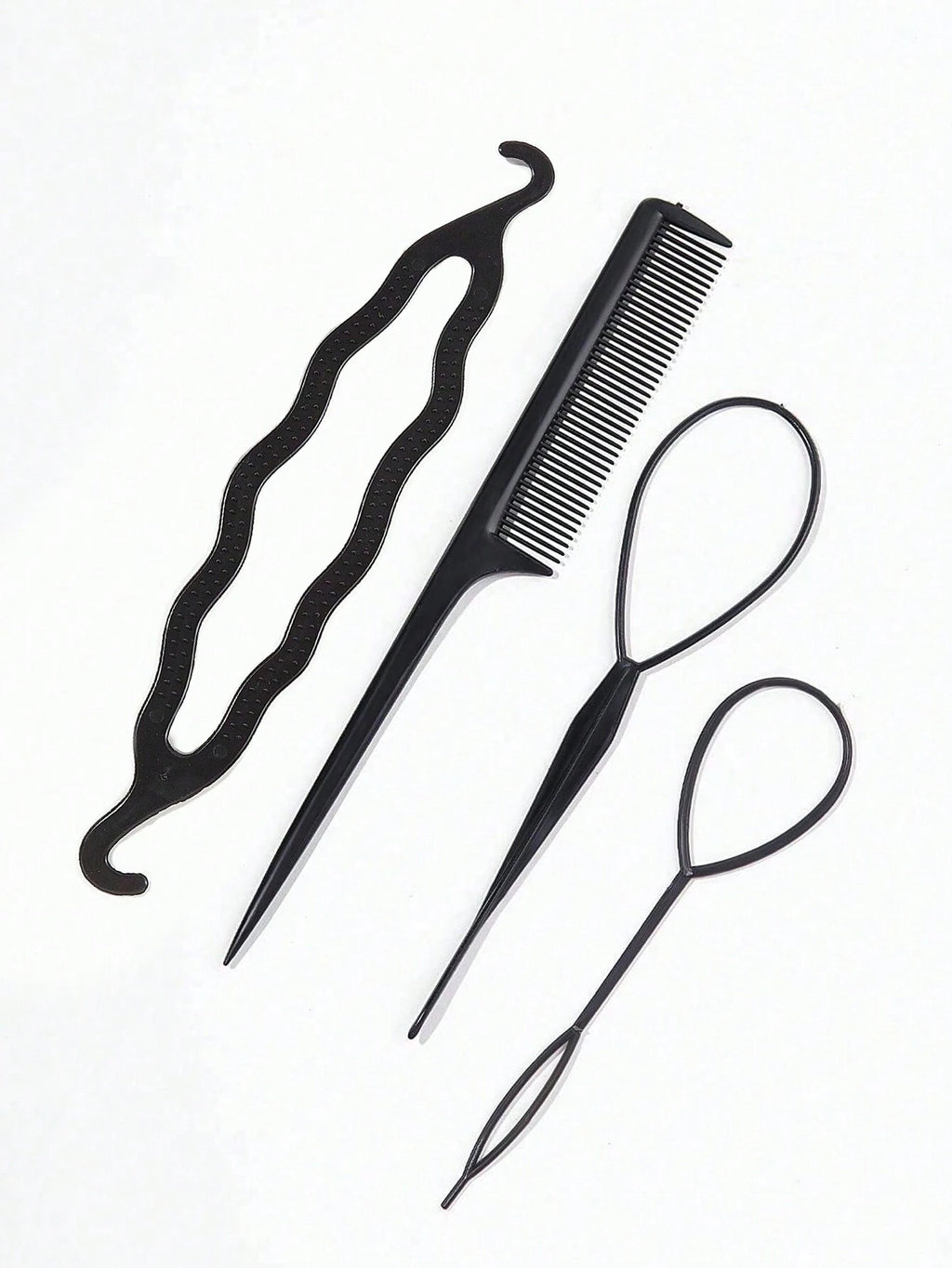 4pcs/6pcs Hair Styling Set Hair Bun Maker Hair Comb Home Use Ponytail Hair Tool Fishtail Braid Braiding Tool Versatile Styling Practical