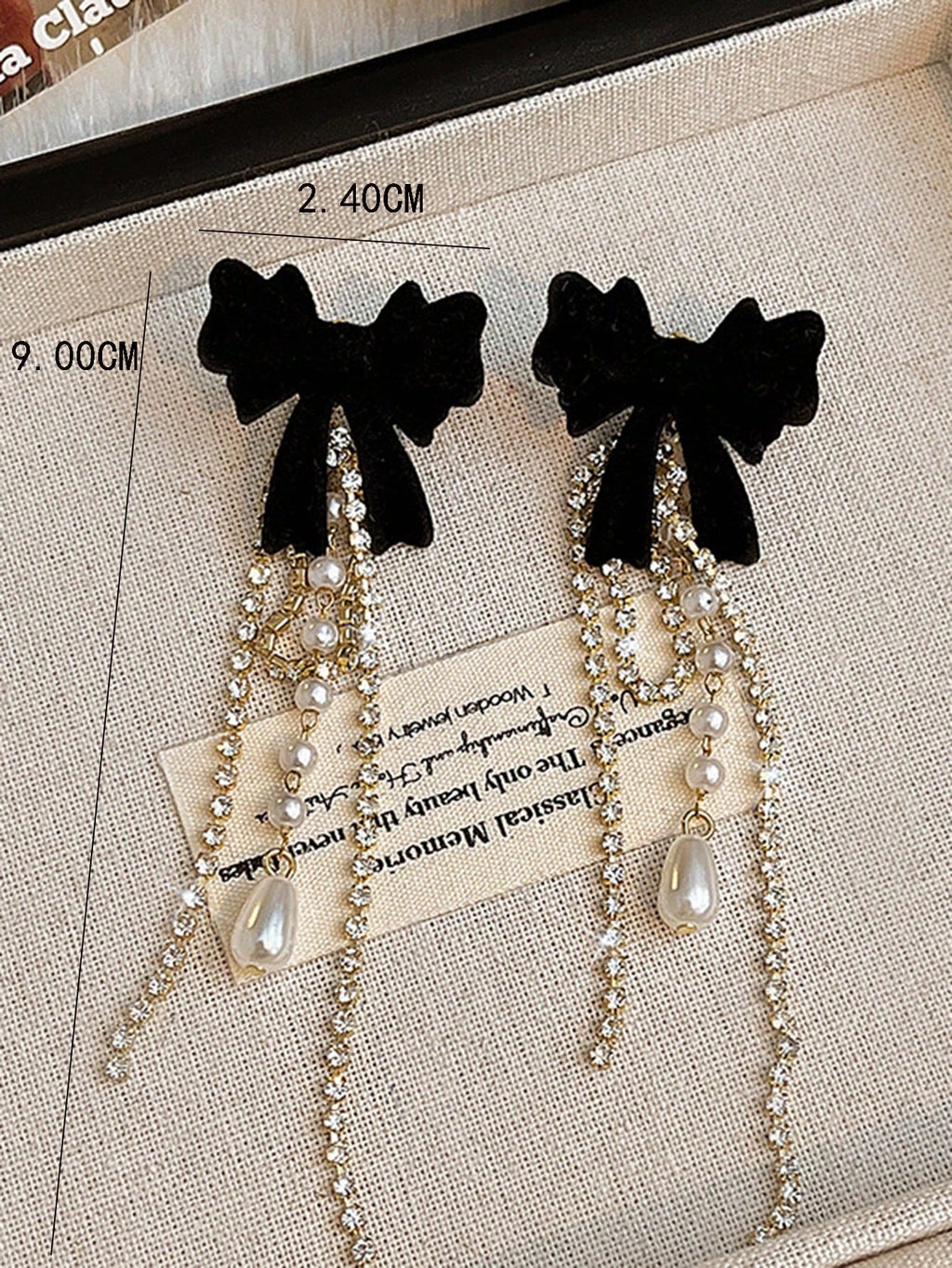 1 Pair Minimalist Bow Pearl Fuzzy Exclusive Elegant Earring
