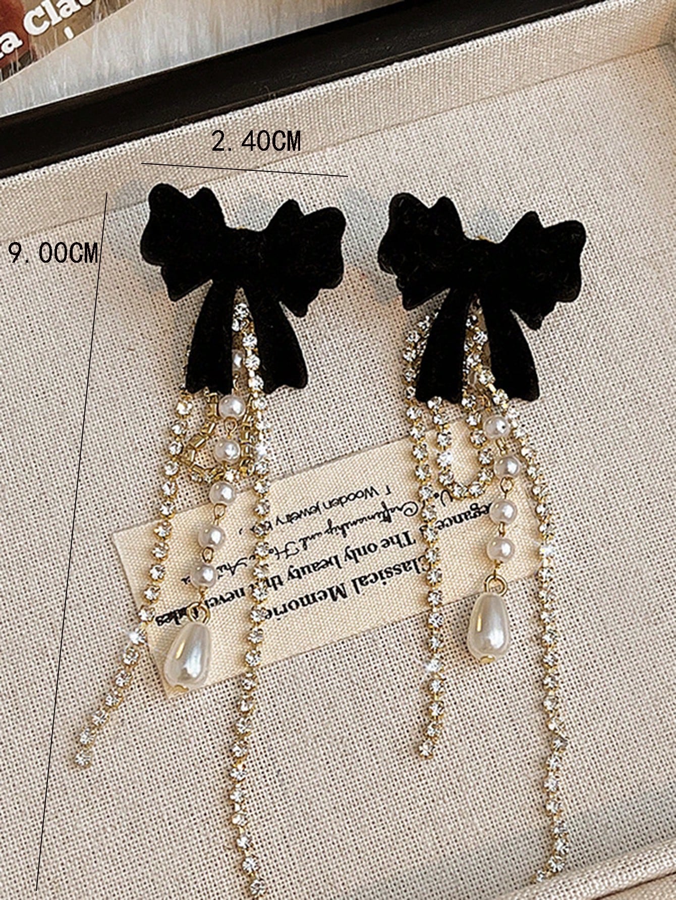 1 Pair Minimalist Bow Pearl Fuzzy Exclusive Elegant Earring