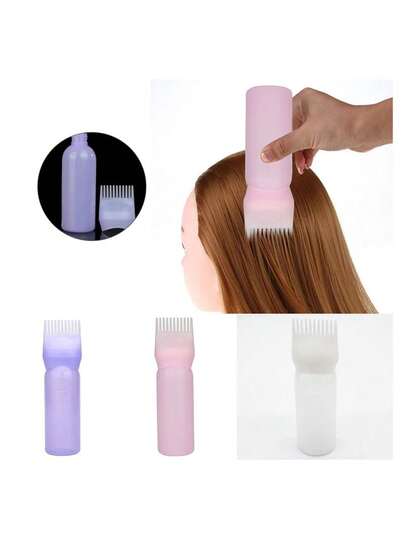 1pc Hair Dyeing Bottle Professional Brush Applicator Comb Scalp Care Hairdressing Coloring Styling Tool ,Hair Styling Tools Hair Accessories
