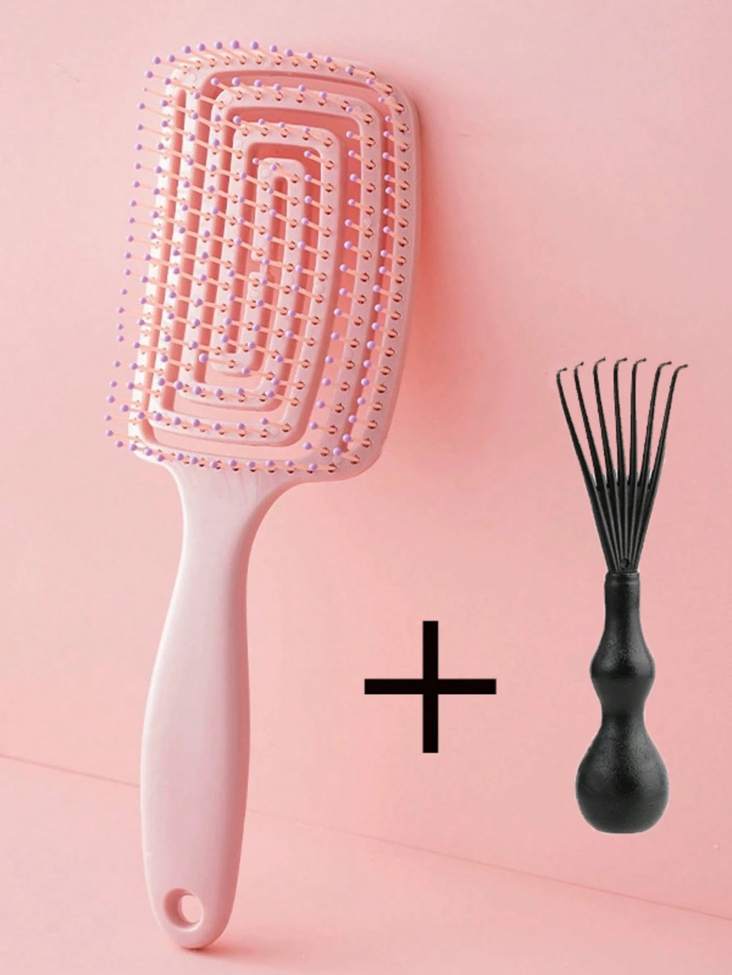 1pc Hair Cleaning Brush, Hair Removal Comb With Cushion, Round Cylinder Brush Cleaning Tool (Size: 10cm/3.94in)