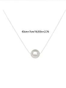 1pc Minimalist Single Faux Pearl Necklace, Elegant Bridal Necklace Accessories