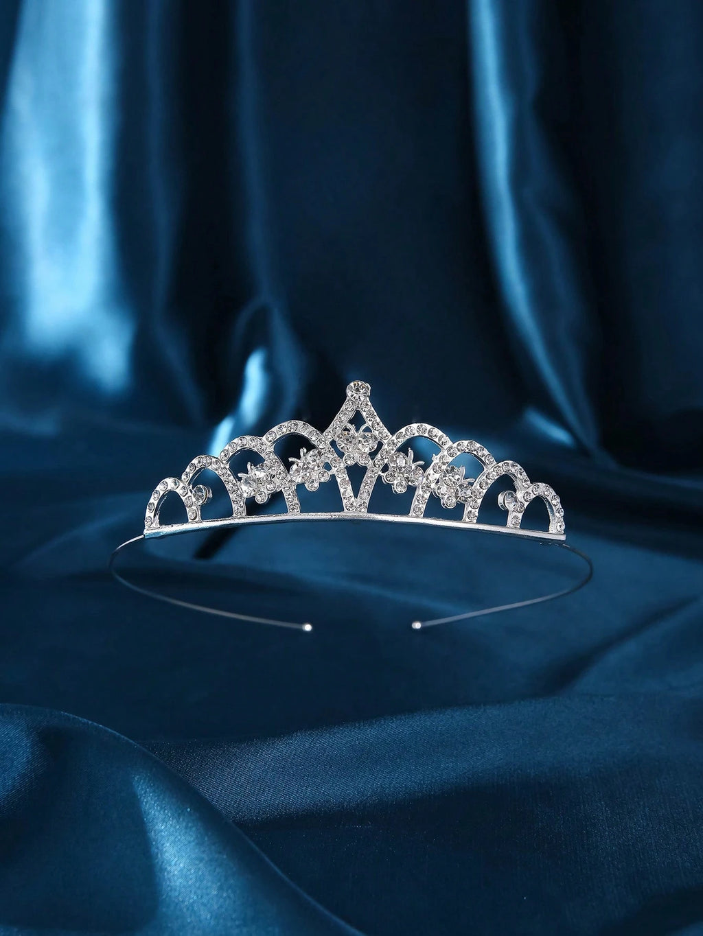 1pc Women Rhinestone Heart Decor Luxury Style Bridal Headband Party Tiaras  Hair Accessories