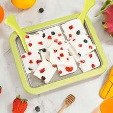 1pc/Set Manual Ice Cream Maker And Frozen Yogurt Maker, Dual-Mode Design. Scraper Helps Evenly Roll Ice, Suitable For Home Kitchen And Outdoor Camping, Easy To Make Frozen Desserts.
