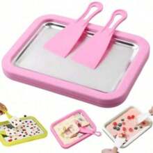 1pc/Set Manual Ice Cream Maker And Frozen Yogurt Maker, Dual-Mode Design. Scraper Helps Evenly Roll Ice, Suitable For Home Kitchen And Outdoor Camping, Easy To Make Frozen Desserts.