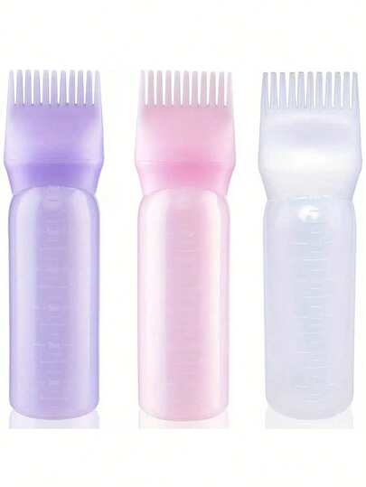 1pc Hair Dyeing Bottle Professional Brush Applicator Comb Scalp Care Hairdressing Coloring Styling Tool ,Hair Styling Tools Hair Accessories
