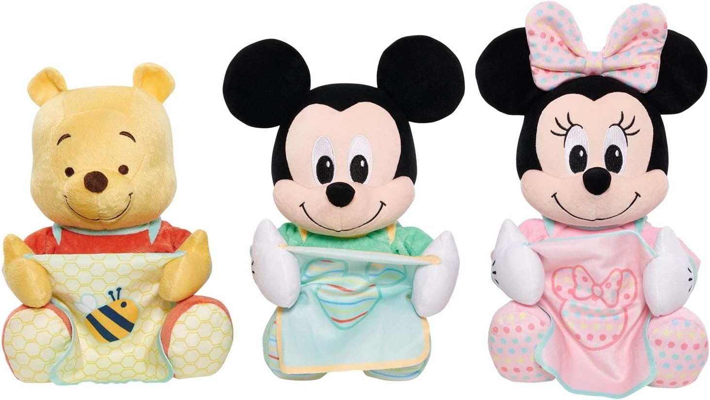 Disney Baby 11-inch Hide-and-Seek Minnie Mouse Interactive Plush, Music, Phrases, And Motion, Kids Toys for Ages 09 Month by Just Play