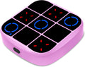 vTic-Tac-Toe Bolt Game, 4-in-1 Handheld Puzzle Games Console, Electronic Tic-Tac-Toe Game for Educational and Memory Growth, Portable Travel Games for Car Ride, Board Games for Kids and Adults (Pink)