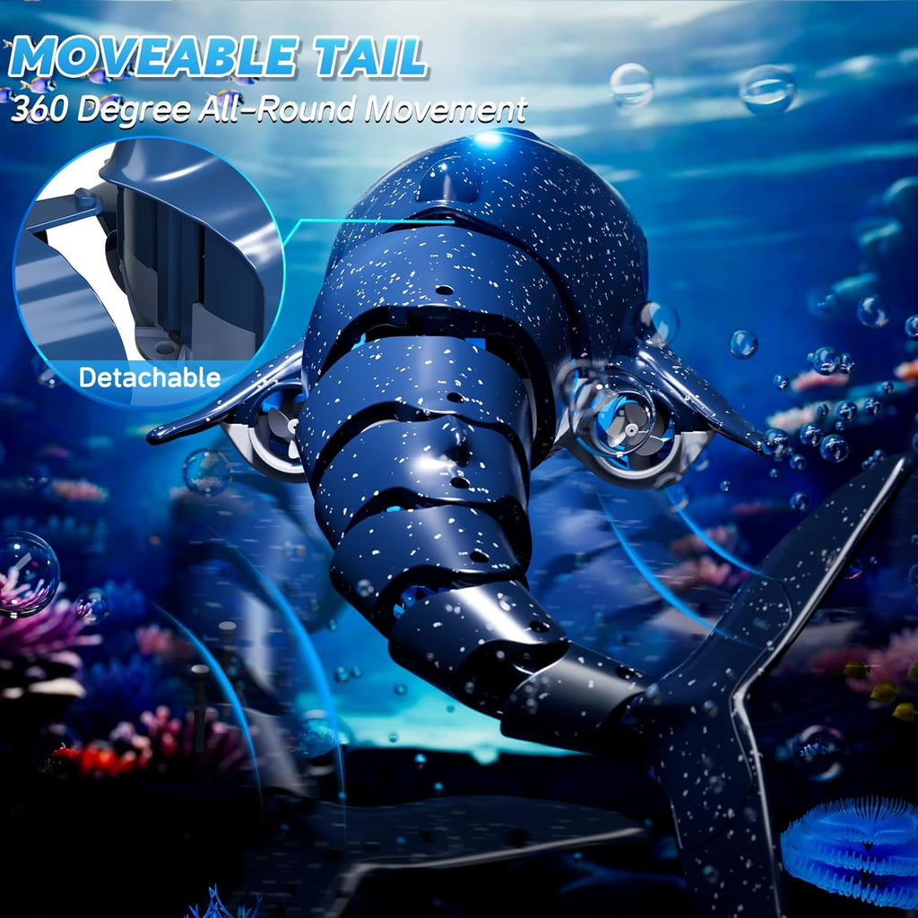 Remote Control Whale Shark Toys for Boys Kids, 1:18 Scale High Simulation Shark for Pool, 2.4Ghz Electric RC Shark Boat Fish Toys with Light & Spray, Toy Shark Gifts for 6 7 8 9 Year olds Kid Boy Girl