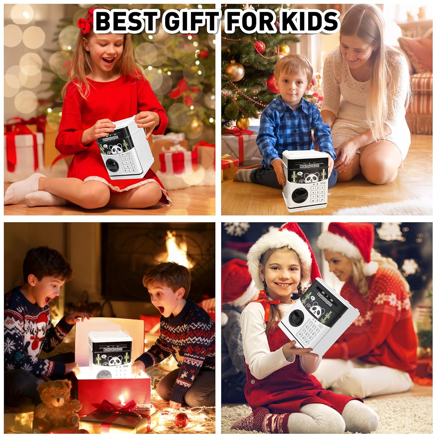 Kids Piggy Bank for Girls - Toys for 5 6 7 8 9 10 Year Old Girl Birthday Gifts - Electronic Piggy Bank ATM Machine Money Safe for Kids Toys Age 6-8-10