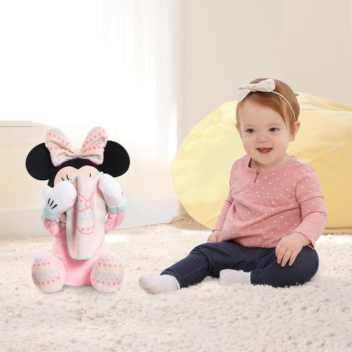 Disney Baby 11-inch Hide-and-Seek Minnie Mouse Interactive Plush, Music, Phrases, And Motion, Kids Toys for Ages 09 Month by Just Play
