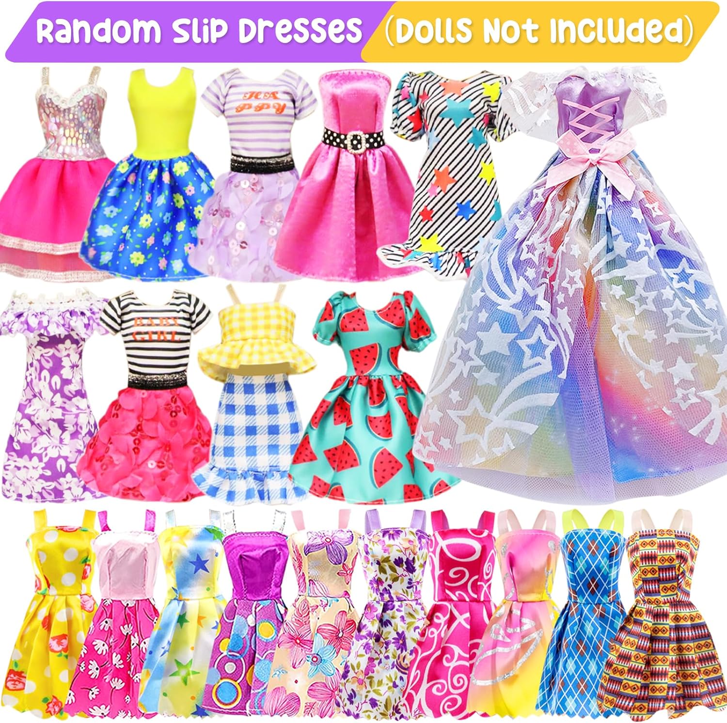 Girl Doll Clothes and Accessories Closet Wardrobe with Dresses, Shoes and Other Girl Stuff for 11.5 Inch Clothes as Gift Present for Children (NOT Include Doll)