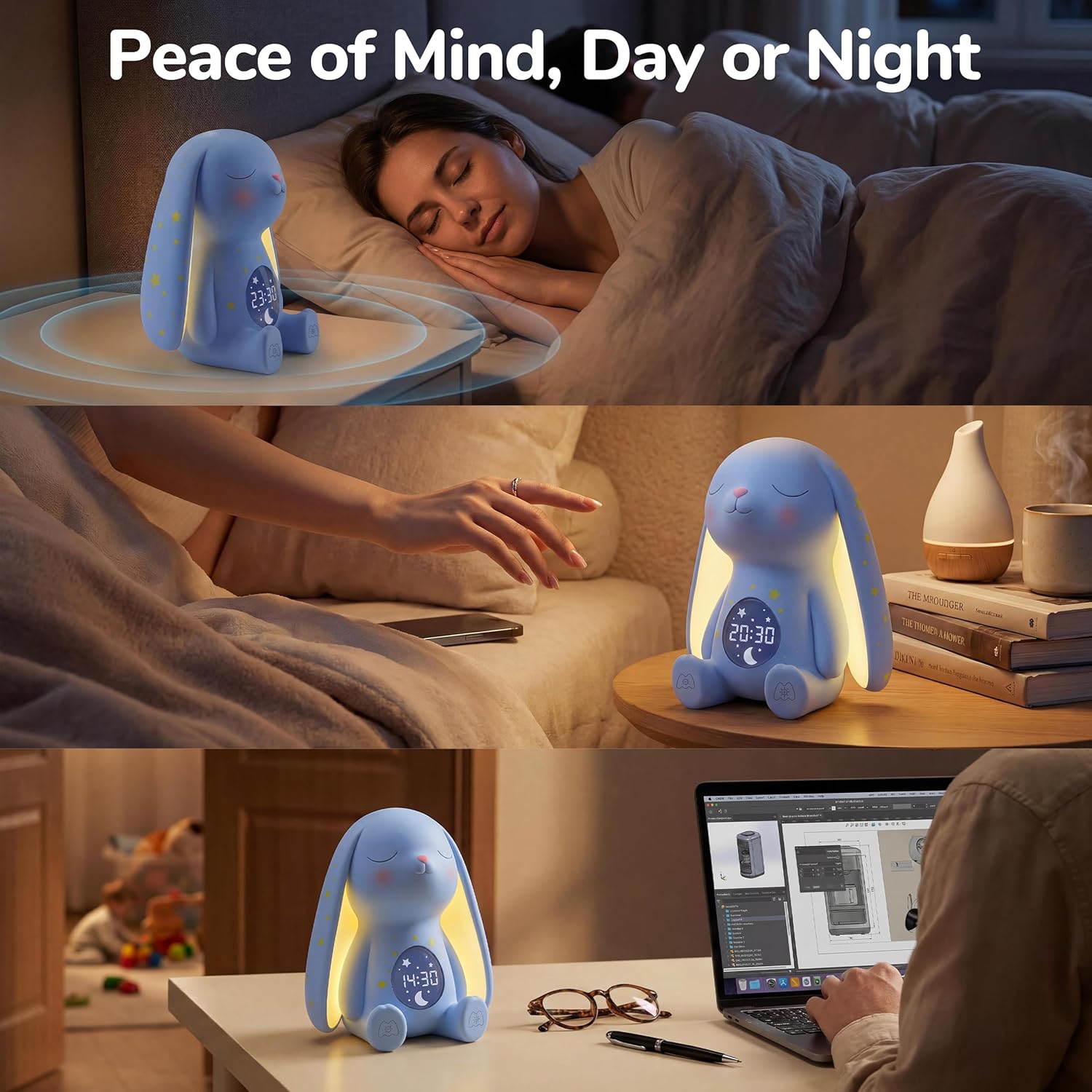 2026 Mom's Choice Awards | White Noise Sound Machine Baby – AI Cry Detection, 100 Soothing Sounds, App Control, Night Light, Sleep Trainer, Sound Machine for Sleep, Newborn Essentials, Alarm Clock