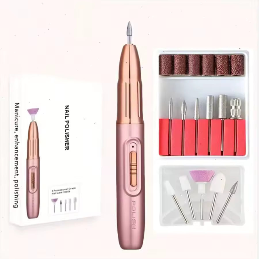Professional Rechargeable Electric Nail Drill Machine, Portable Cordless Nail File with HD LED Display & 32 Speeds, Manicure Pedicure Kit for Acrylic Gel Nails Polishing Grinding Removing, Ideal Holiday Gift