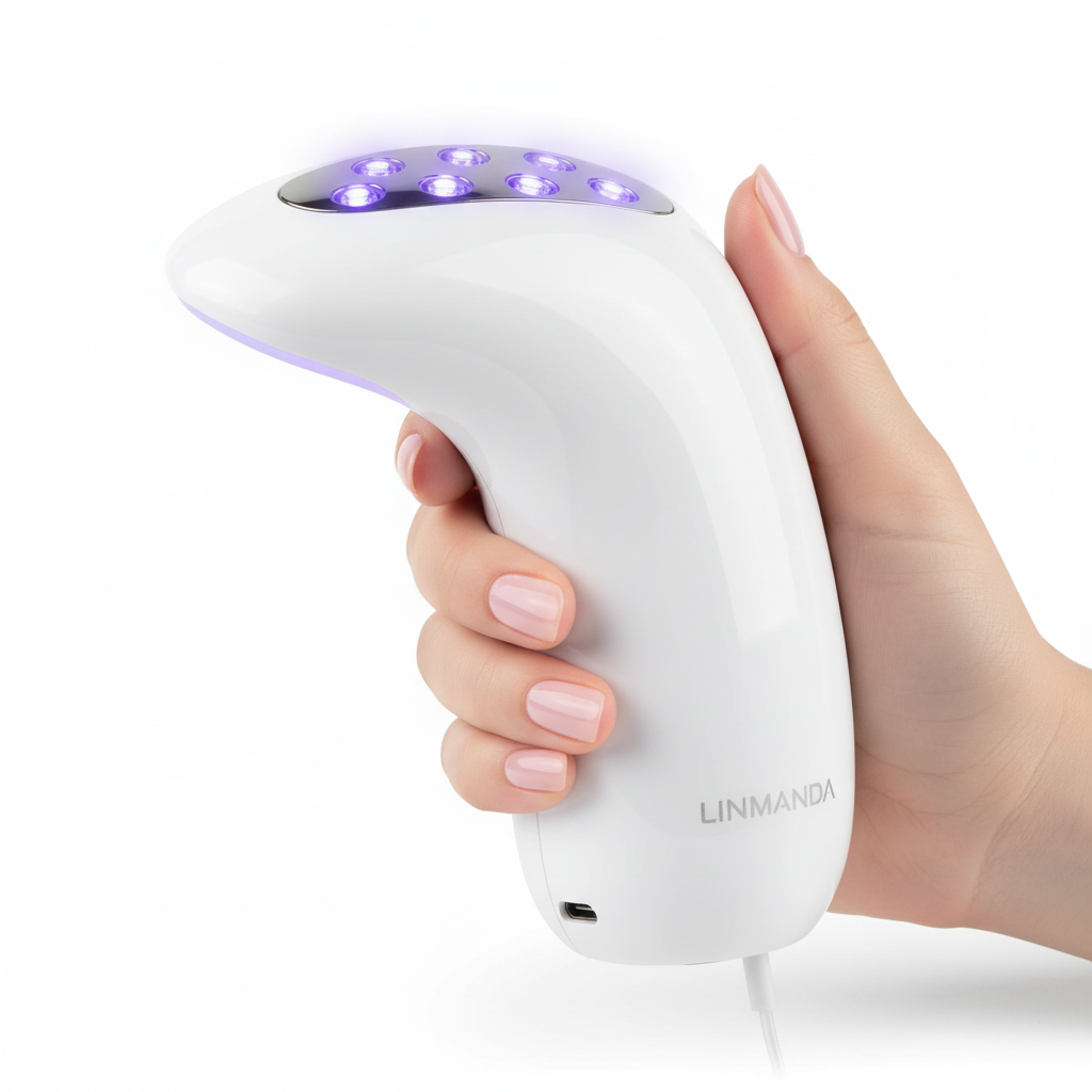 VLINMANDA Handheld UV LED Nail Lamp USB Rechargeable Mini Manicure Lamp Nail Dryer With 5 Lamp Beads Quick Drying Gel Nail Polish